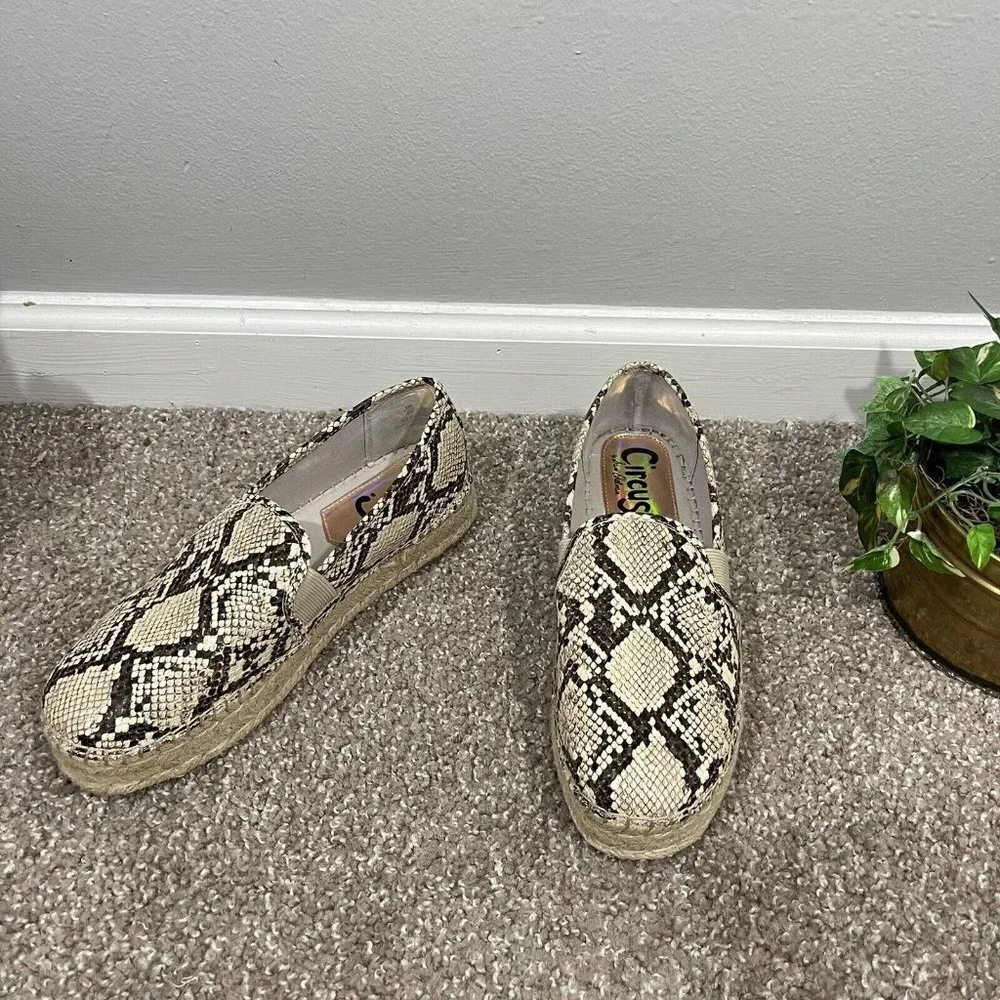Circus By Sam Edelman Platform Espadrilles Snakeskin Women's Size 9 M